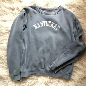 slate blue Nantucket crew neck sweatshirt